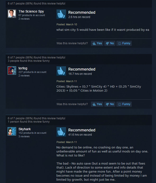 Illustration for article titled Cities: Skylines, As Told By Steam Reviews